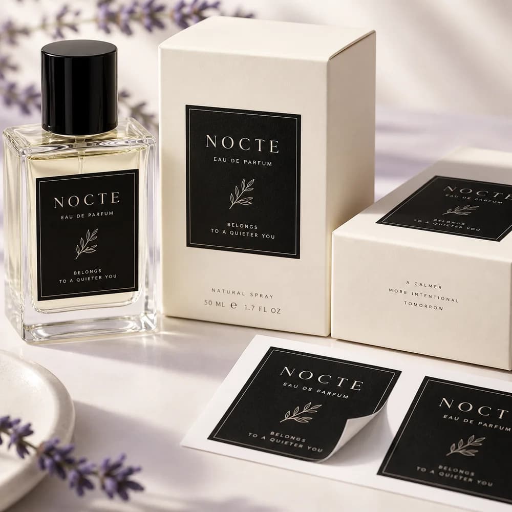 Etiquetas para cajas de perfume