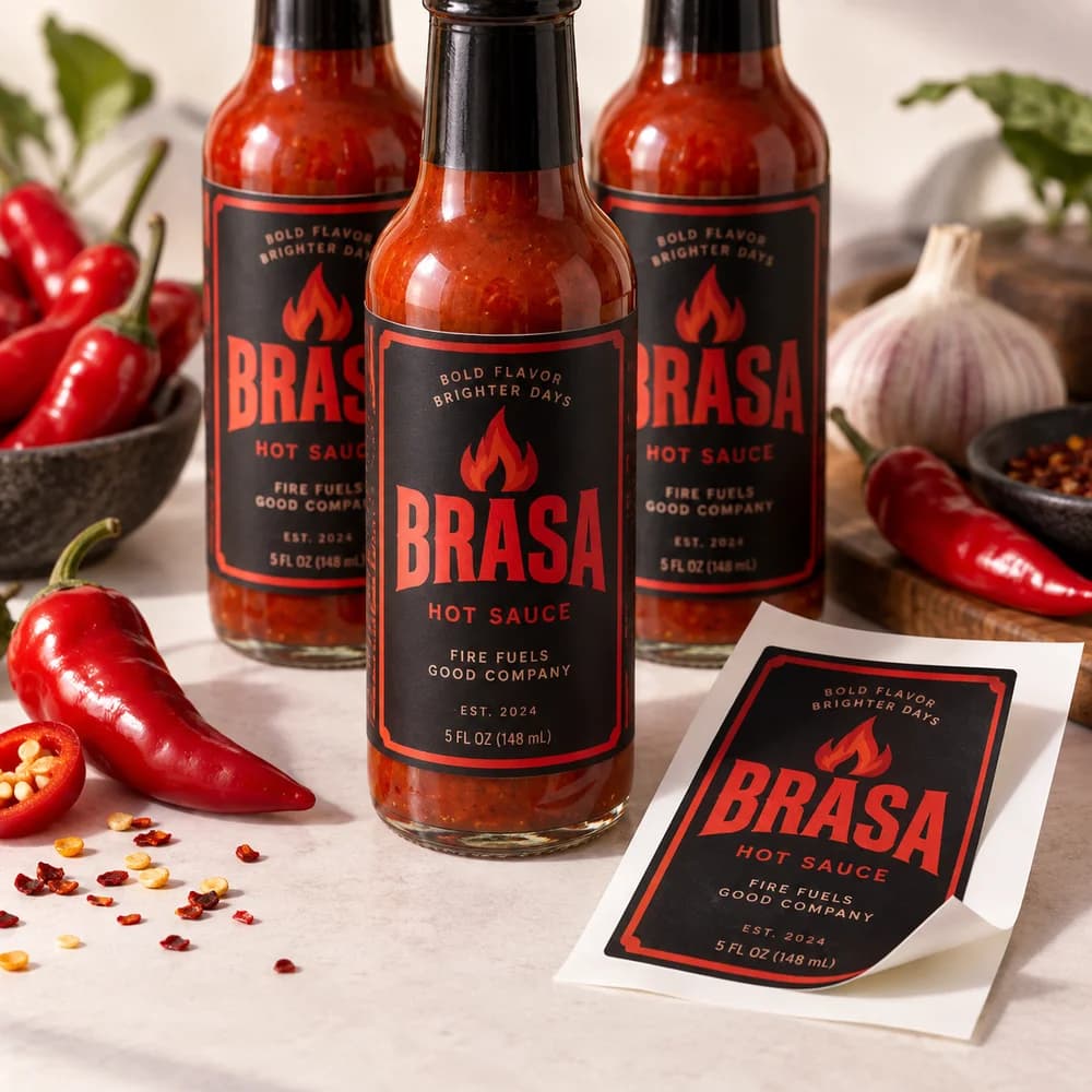 Sauce Bottle Labels