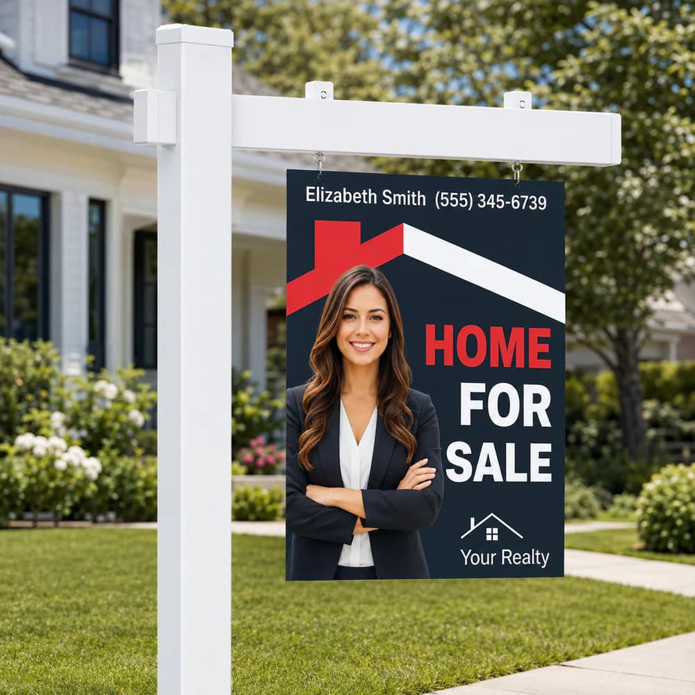 Custom real estate sign