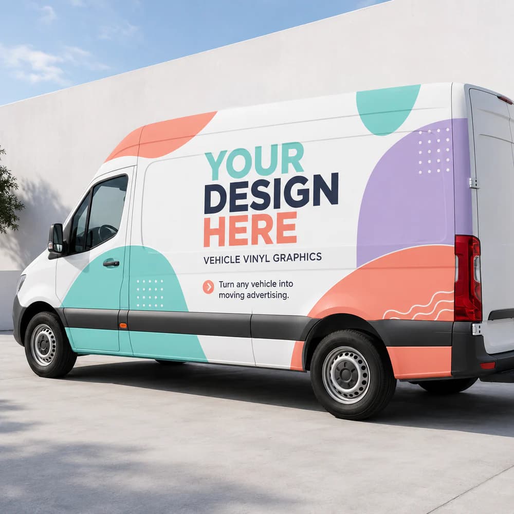 Vehicular vinyl print production