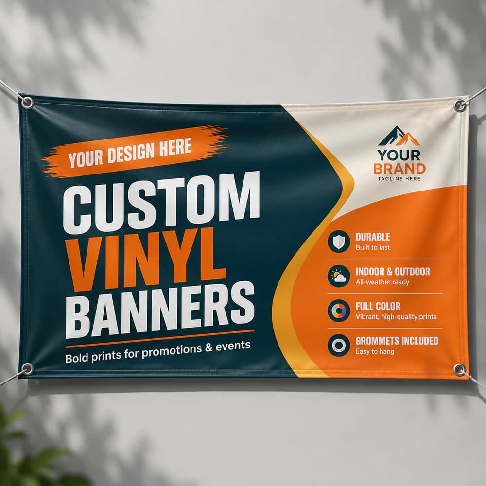 Custom scrim vinyl banner