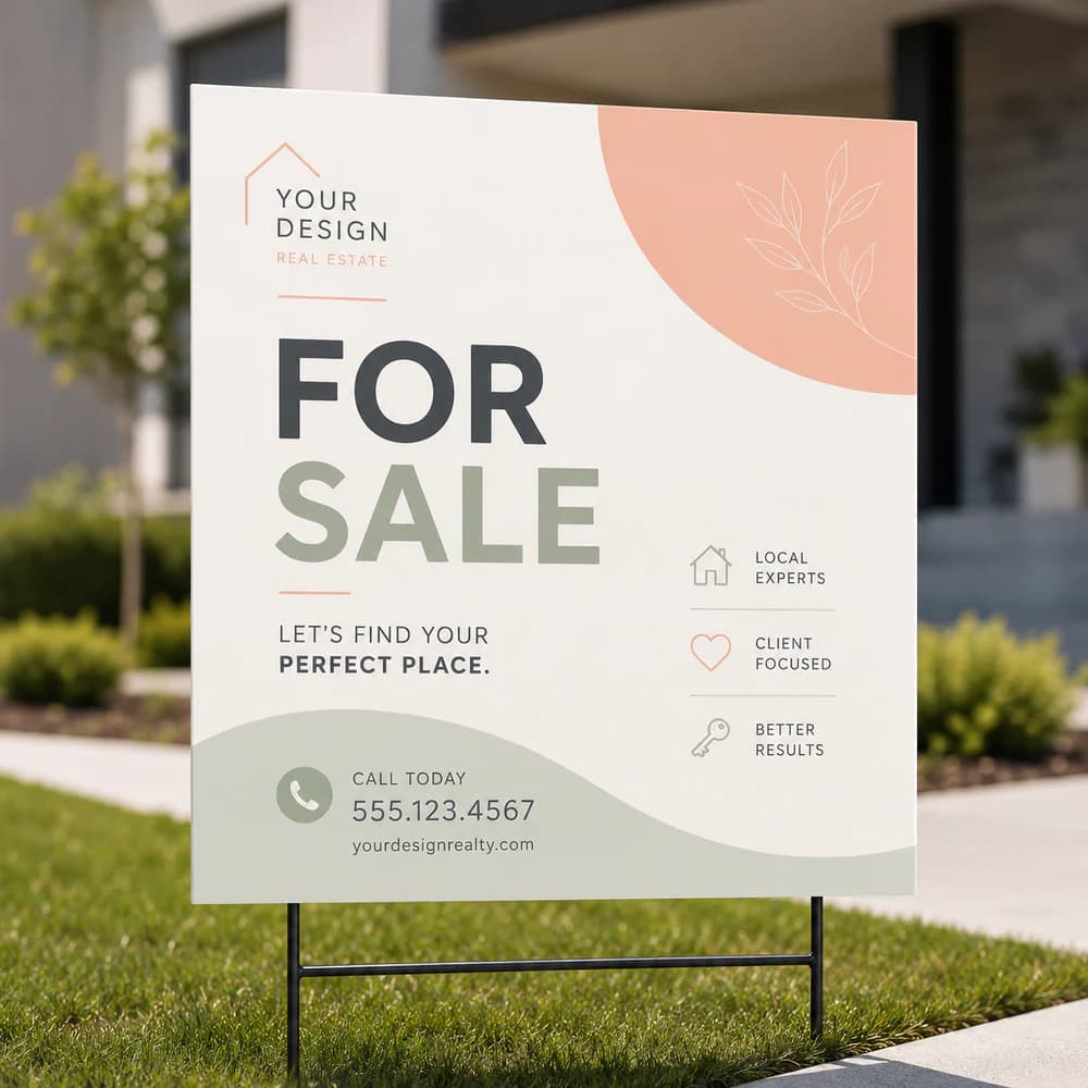 Custom open house yard sign