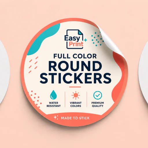 Round sticker preview